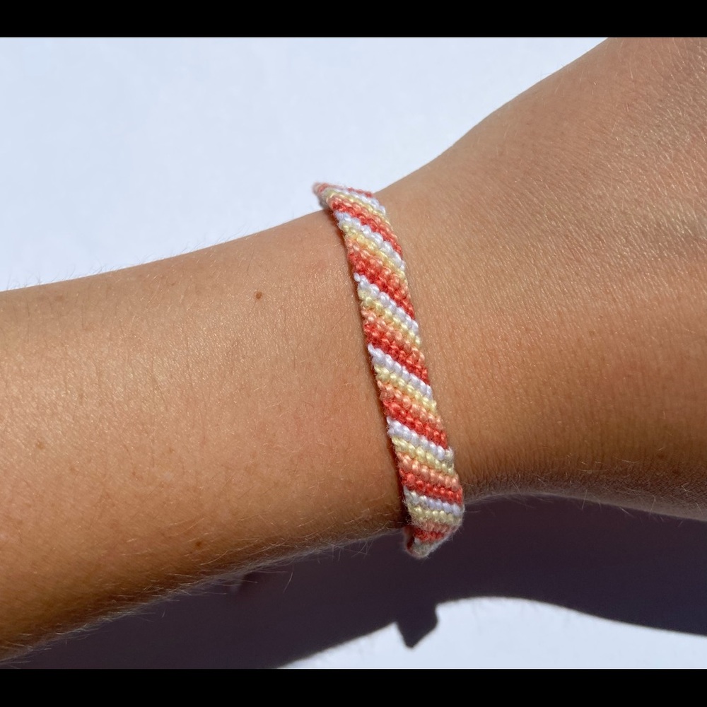 Lemonade theme adjustable friendship bracelet